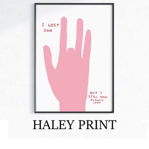 David Shrigley - I Lost One, Quirky Wall Art, Pop Art Decor, Funny Poster, Contemporary Home Gallery, Humorous Decor, Art, Shrigley Print