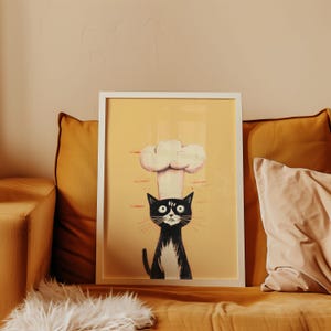 Whimsical Cat Chef Digital Poster | Cute Kitchen Decor, Cat Lover Gift, Culinary Art, Pet Lover Wall Art, Home Decoration