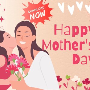 Tarjeta imprimible para el Día de la Madre, tarjeta de felicitación, tarjeta especial para el Día de la Madre, 10 tarjetas digitales para madres
