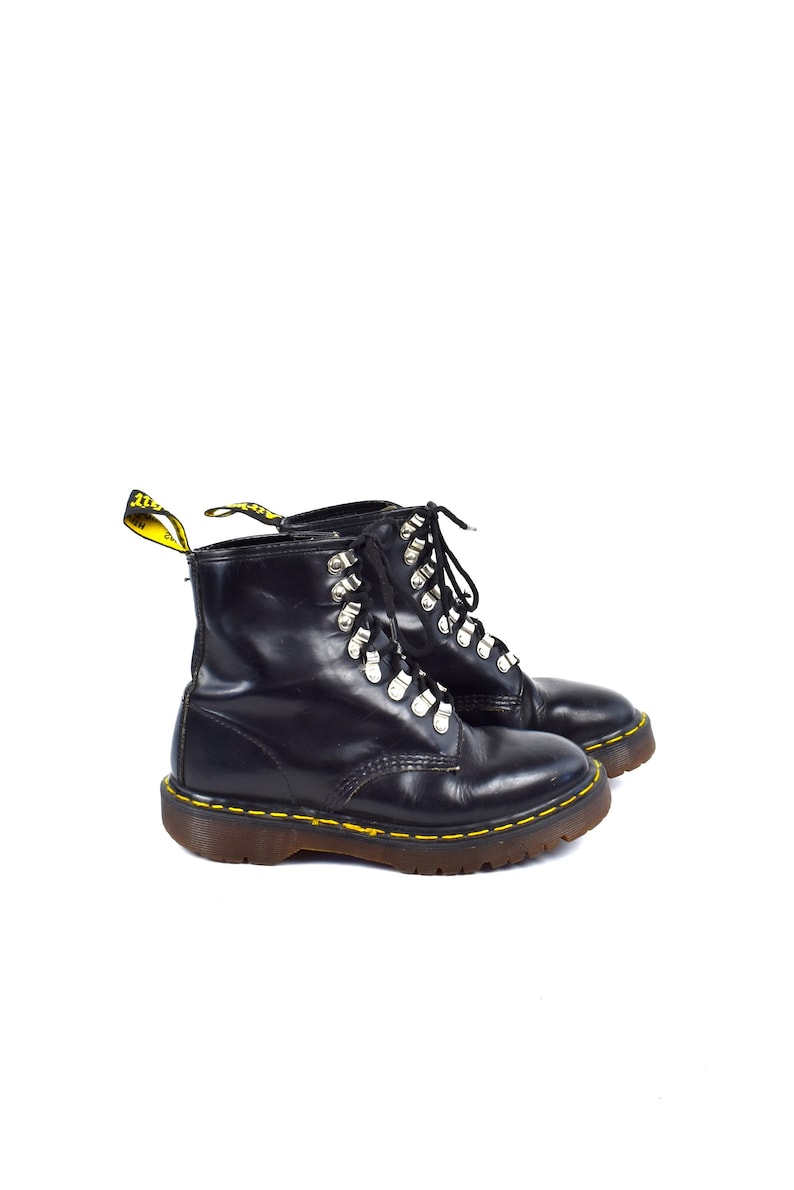 Original 1980/'s 1460 Leather Dr Marten Boots with Metal Hardware Made in England