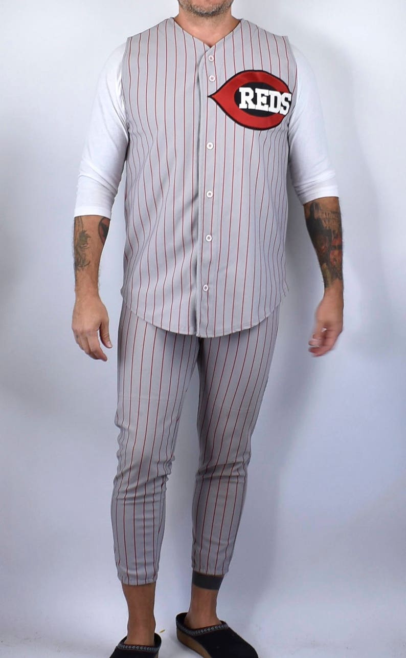 cincinnati reds pinstripe jersey