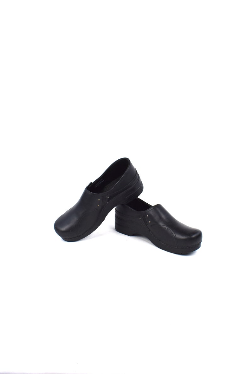 Size 43 Black Leather DANSKO Clogs