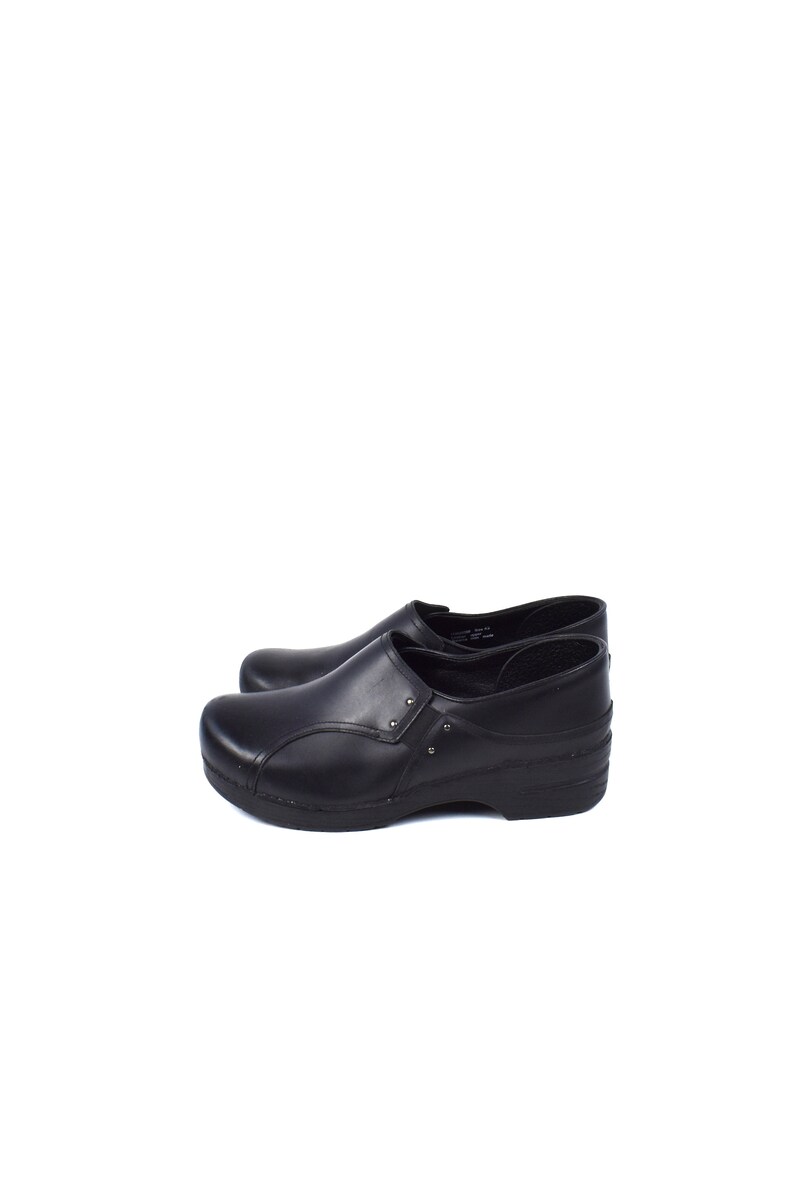 Size 43 Black Leather DANSKO Clogs