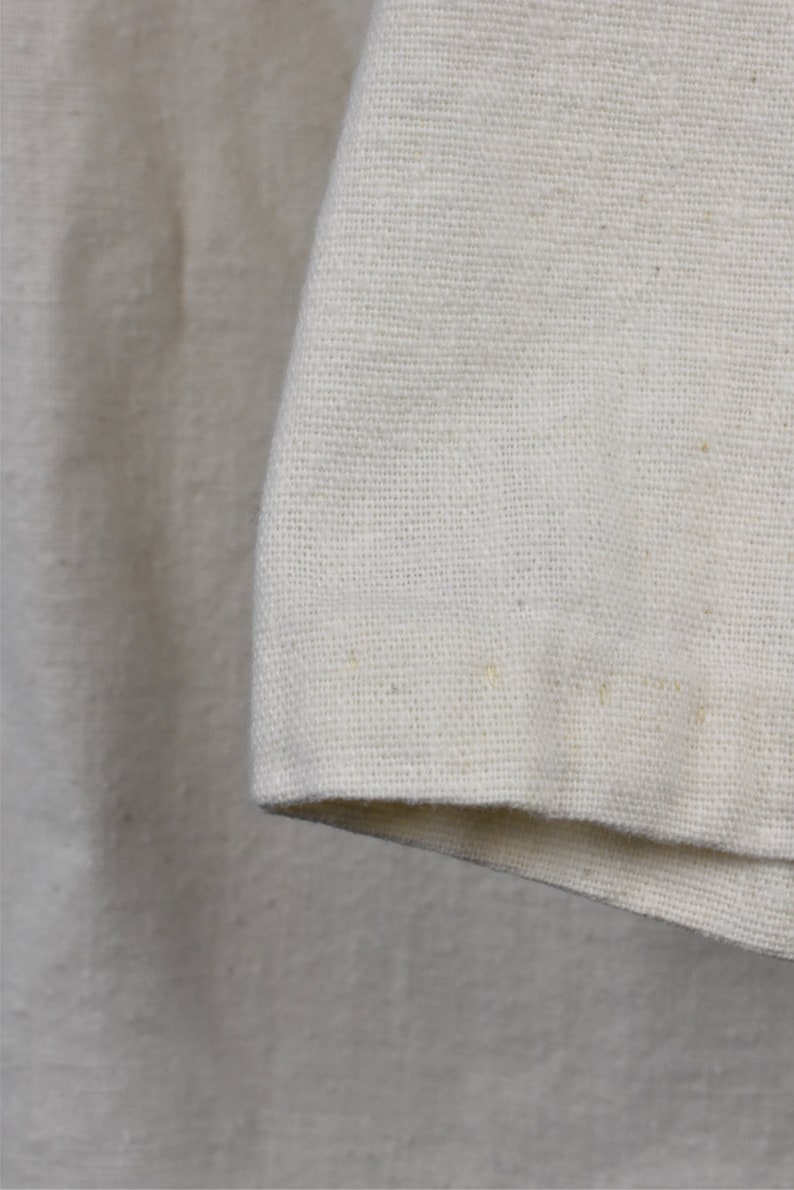 Vintage Mexican-Style Canvas Top with V-Neck