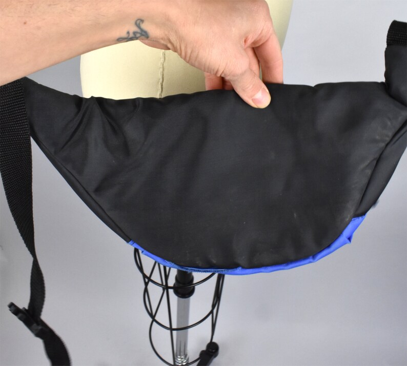 Canon EOS Rebel Black and Blue Nylon 2-Pocket Fanny Pack with Adjustable Nylon Strap
