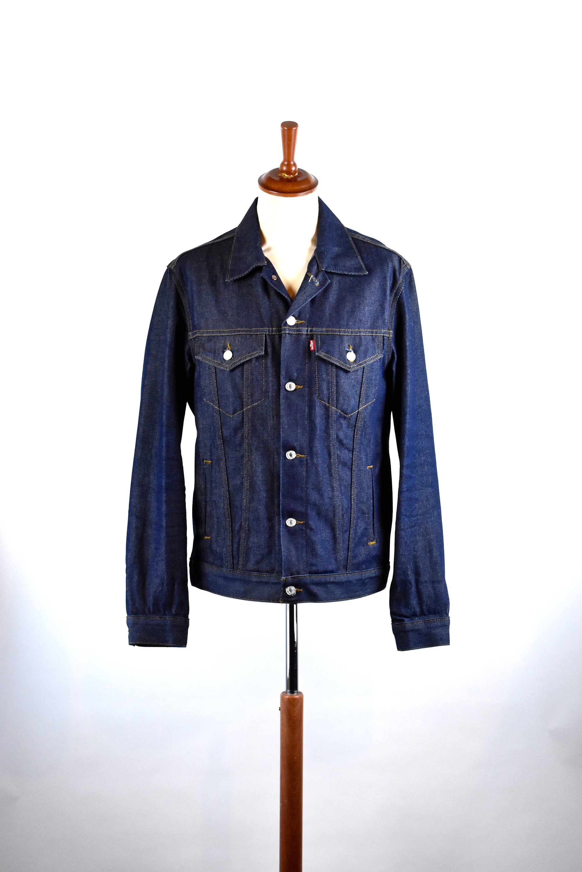 levi's dark wash denim jacket