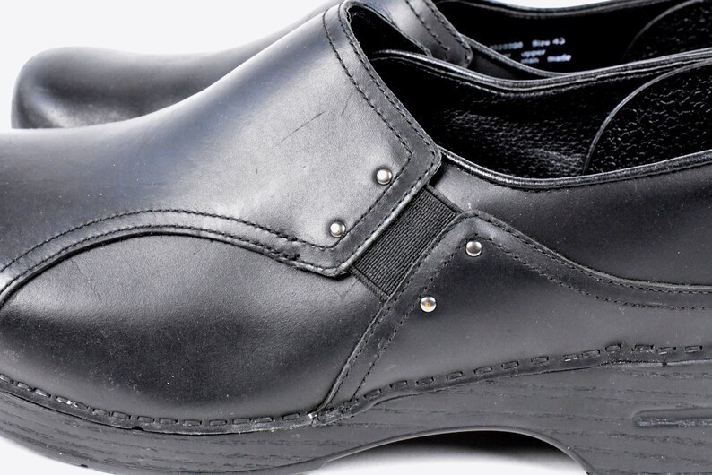 Size 43 Black Leather DANSKO Clogs