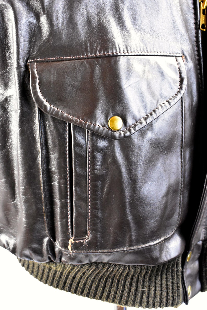 1970/'s Bomber Jacket by Lesco Leathers EXCELLENT CONDITION Size 48