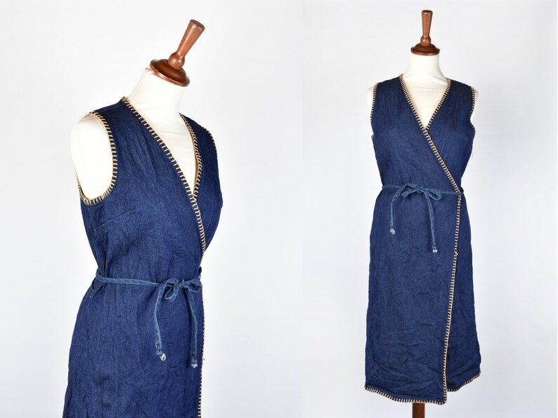 jean wrap dress