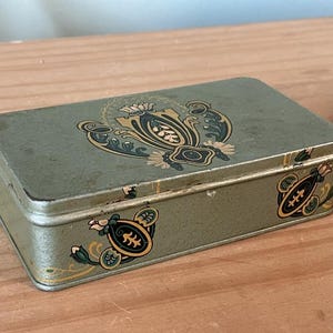 RARE Art Deco tin can, old tin can, 40s, 50s, tea, antique, antique, can