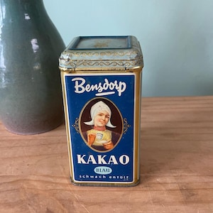 Rare: cocoa can Bensdorp, tin can, tin can, 50s, 60s, vintage, tea, antique