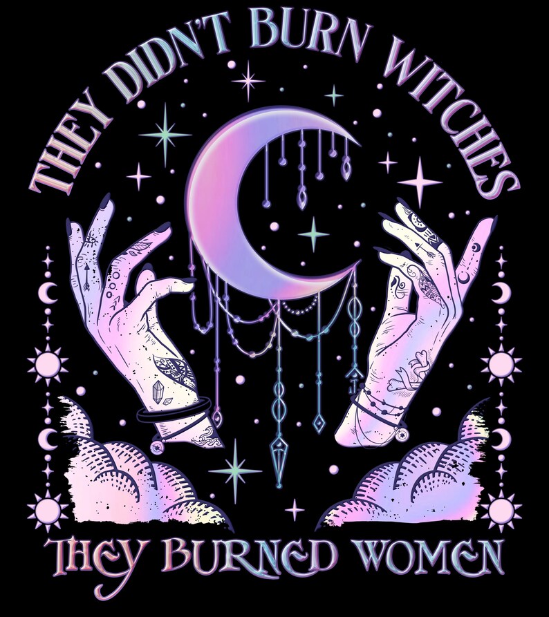 PNG Feminista Bruxa: Elas Queimaram Mulheres, Boho Girl Power (Download Digital) imagem 3