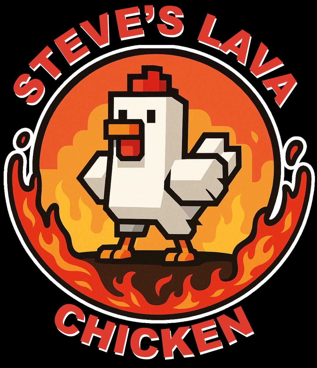 Steve's Lava Chicken PNG: Movie Restaurant Graphic (digital Download ...