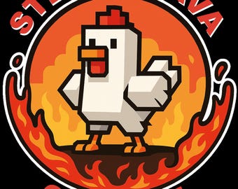 Steve's Lava Chicken PNG: Movie Restaurant Graphic (Digital Download)