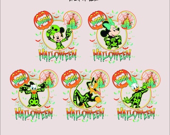 Bundle Mickey & Friends Boo Png, Disney Halloween Boo Png, Mickey Minnie Ghost Halloween Png, Disney Halloween Family Png, Boo Png