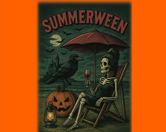 Halloween Summerween Ghost Png, Cute Kawaii Spooky Halloween Png, Pastel Ghost Beach Png, Halloween Beach Png, Witchy Summer Png