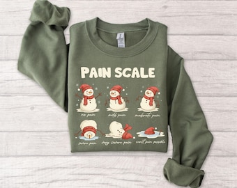 Christmas Nurse Sweatshirt: Funny Pain Scale Crewneck