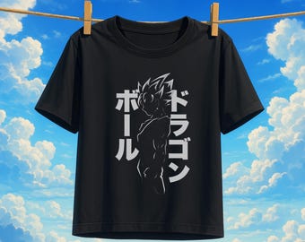 Anime Style Martial Arts Graphic Tee, 90s Japanese Manga Streetwear