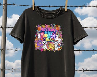 90s Baby T-Shirt: Retro Rainbow, Neon Animal Print