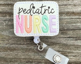 Pediatric Nurse Badge Reel, Nurse Badge Reel, Retractable Badge Reel, RN Badge Reel, ID Badge, Medical ID Badge, Peds Nurse Badge Reel