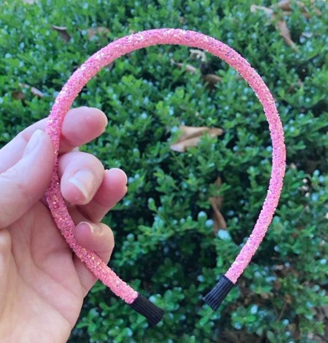 Pink Glitter Headband, Sparkly Pink Headband, Toddler Headband