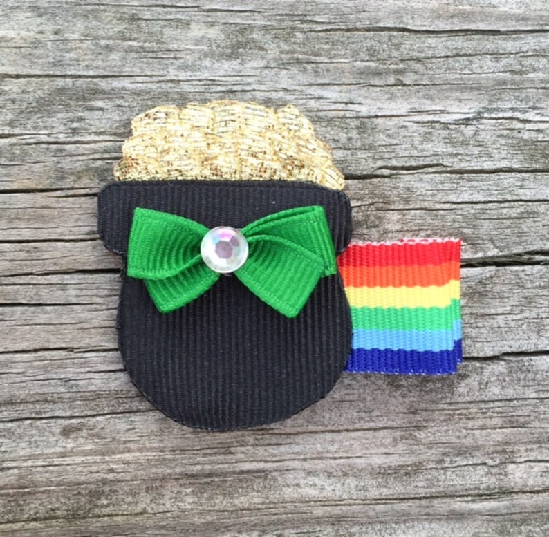 st patrick day hair bows