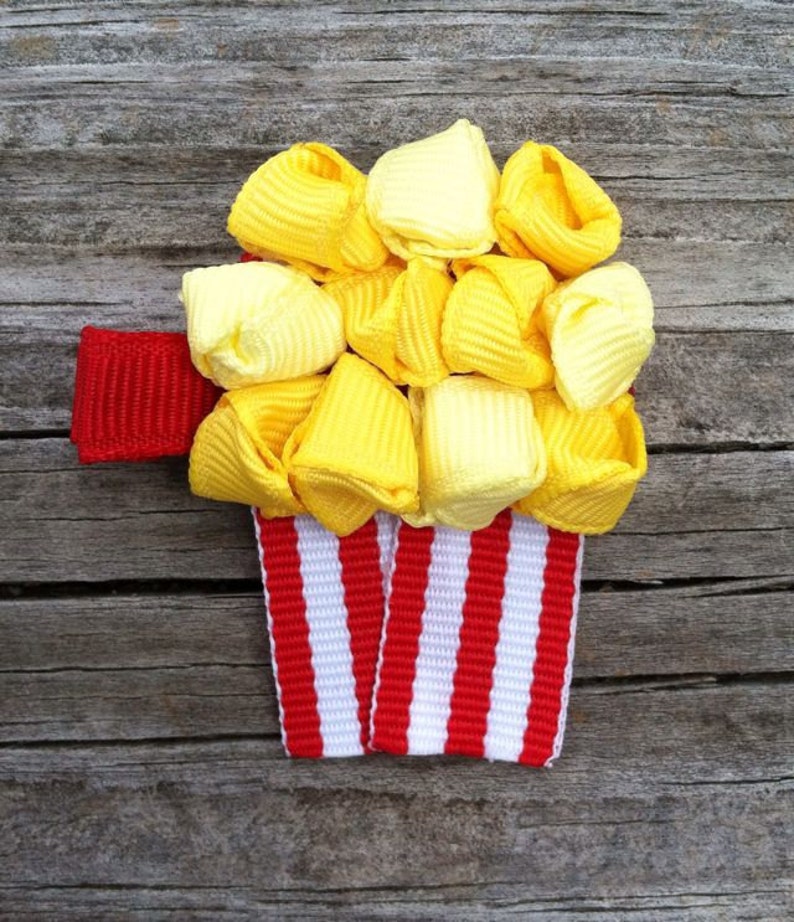 Popcorn and Soda Pop Hair Clip Set Movie Theater Hair Clip Etsy Australia