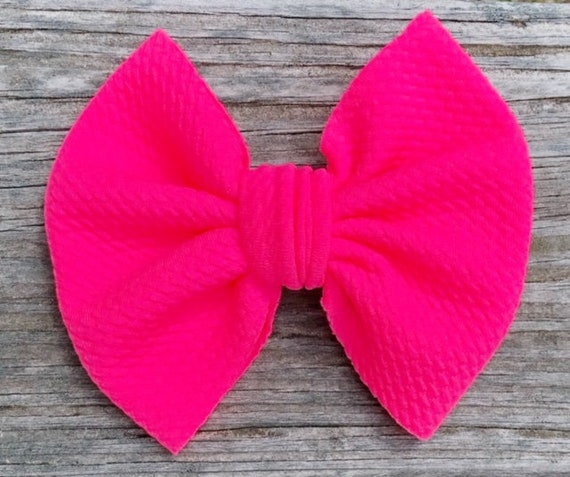 Neon Pink Hair Bows Bows Hair Bows Hair Bows for Girls 5 Hair Bows