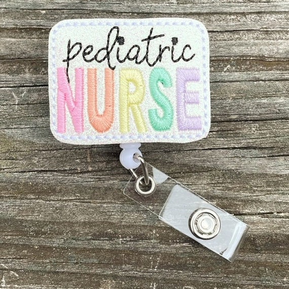 Pediatric Nurse Badge Reel, Nurse Badge Reel, Retractable Badge