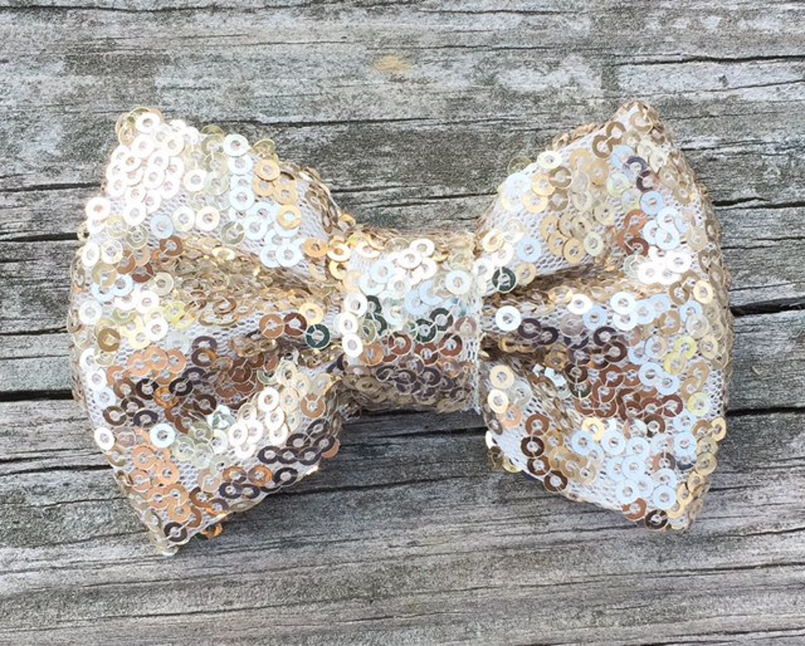 Gold Hair Bow Glitter Hair Bows Gold Sequin Hair Bow Gold Etsy