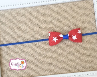 Patriotic Headband, Red White and Blue Headband, July 4th Headband, Memorial Day Headband, Newborn Headband, Infant Headband, Baby Headband