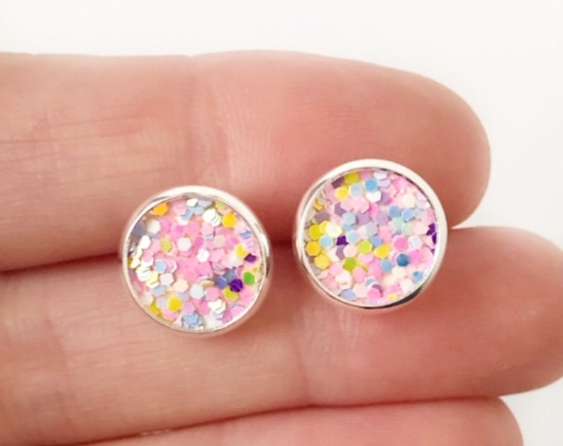 Pink Plaid Mixed Print Earrings main image 0