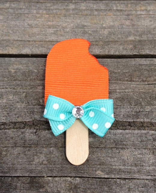 Popsicle Hair Clip Summer Hair Clip Popsicle Ribbon Etsy