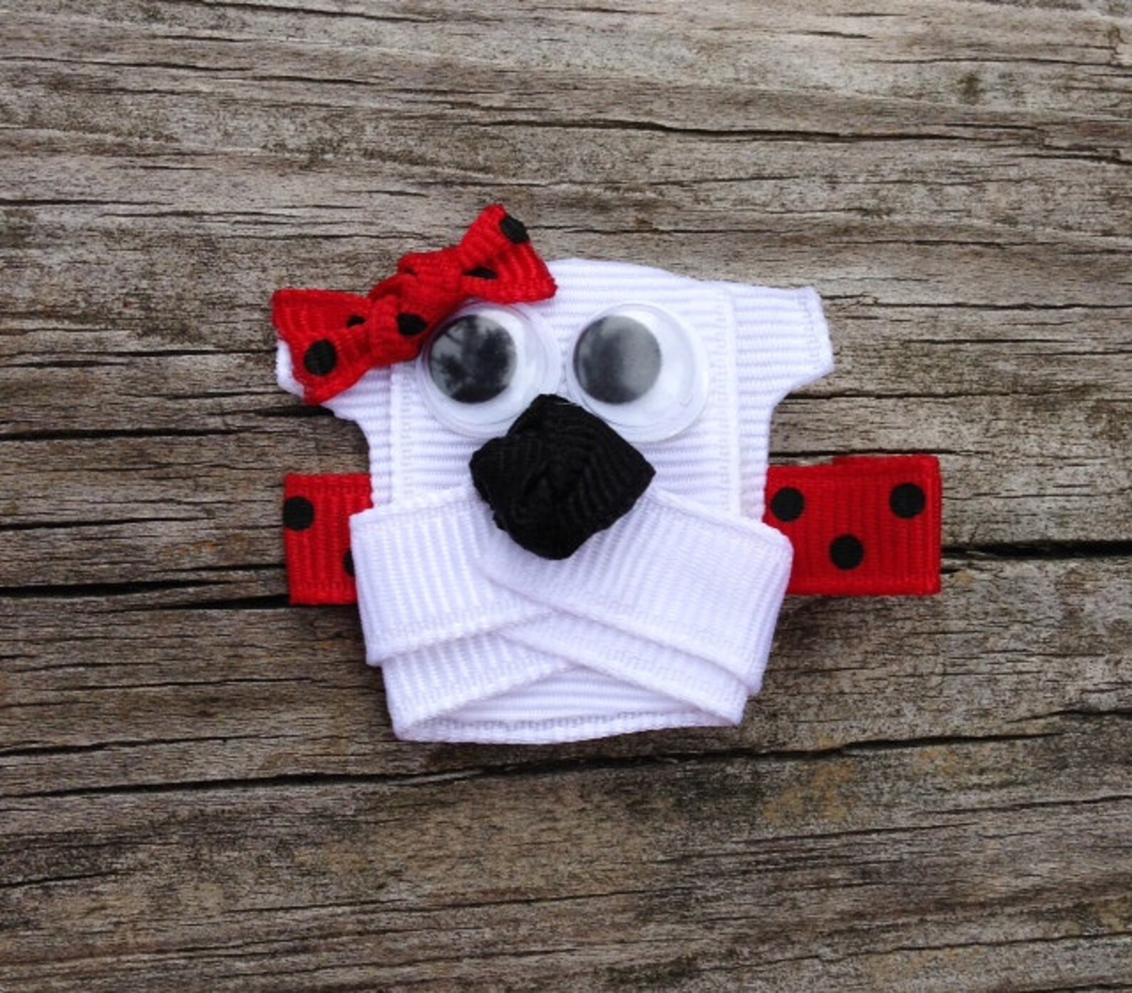 Bulldog Hair Clip Bulldog Hair Clip Bulldog Ribbon Etsy