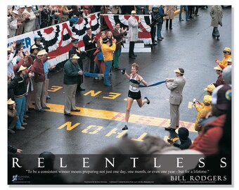 Bill Rodgers Poster - 4x Boston & NYC Marathon Champion 30" x 24" Brand New - Running