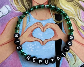 Big Reputation / End Game / Reputation / 7.5" Bead Friendship Bracelet / Taylor Swift / The Eras Tour