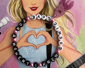 For A Moment I Knew Cosmic Love / Down Bad / TTPD / Taylor Swift The Eras Tour / 8" Friendship Bracelet
