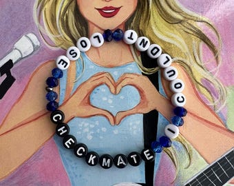 Checkmate I Couldn't Lose / Mastermind / Midnights / 7.5" Bead Friendship Bracelet / Taylor Swift / The Eras Tour