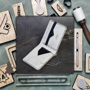 Fustellatura per portafoglio in pelle fatta a mano, set di fustelle in metallo per coltello in acciaio per pelle fai da te personalizzate per fustelle personalizzate in pelle, tessuto e carta
