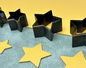 Star Shape Leather Cutting Die - Custom Steel Rule Punch for DIY Crafting - Precision Metal Die for Handmade Leatherwork (No Board)