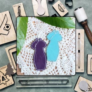 Molde para pingente de couro Cheongsam/ferramenta de perfuração de aço de precisão/kit de corte para chaveiro personalizado