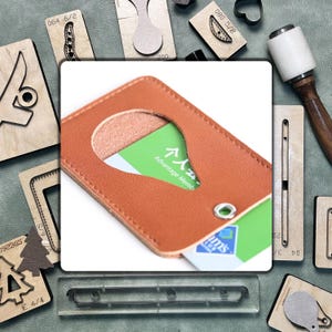 Aangepaste lederen paskaarthouder stalen mes stansvorm, handgemaakt leren ponsgereedschap voor doe-het-zelfprojecten en gepersonaliseerde geschenken