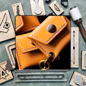 Troqueladora para Pequeña Cartera de Monedas Premium – Herramienta de Perforación para Péndulo de Cuero de Precisión | DIY