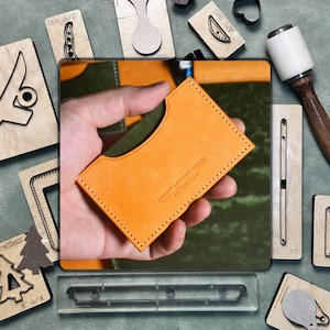 Troquelado de cuero para tarjetero DIY / Troquel de corte de acero de precisión personalizado / Juego de herramientas de perforación para artesanías de cuero / Para máquinas Sizzix