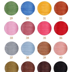 May include: Chart of 24 different colored wires, numbered 25 through 48. The wires are arranged in four rows of six, with each wire represented by a circle.