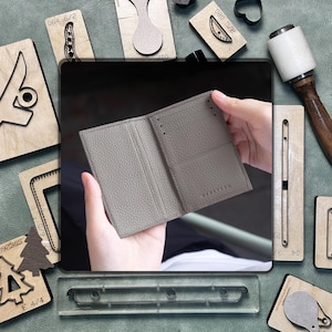 Découpage en cuir bricolage pour portefeuille, matrice de découpe en métal pour règle en acier de précision personnalisée, ensemble d'outils en papier kraft pour artisanat en cuir fait main de haute qualité