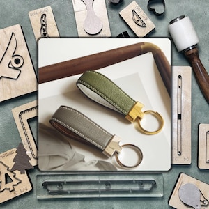 Matrice de découpe en cuir en forme de porte-clés, matrice de perforation pour artisanat en cuir bricolage fait main, outil de découpe de papier kraft sizzix