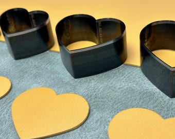 Heart Steel Rule Die for Leather Cutting - Multi-Size Custom Metal Punch - Handmade Leathercraft Cutting Tool (No Board)