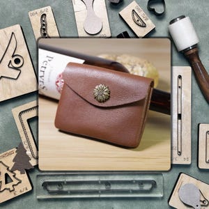 Matrizes de corte de carteira personalizadas – Ferramentas de artesanato de couro de precisão para carteiras DIY e artesanato | Compatível com máquinas manuais e Sizzix