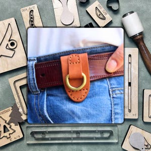 Matrice de Découpe Porte-Clés de Qualité / Outil de Poinçonnage Acier Précis / Kit Cuir Personnalisé / Cadeau Fête des Pères